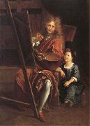 Antoine Coypel Portrait of the Artist with his Son,Charles-Antoine France oil painting reproduction